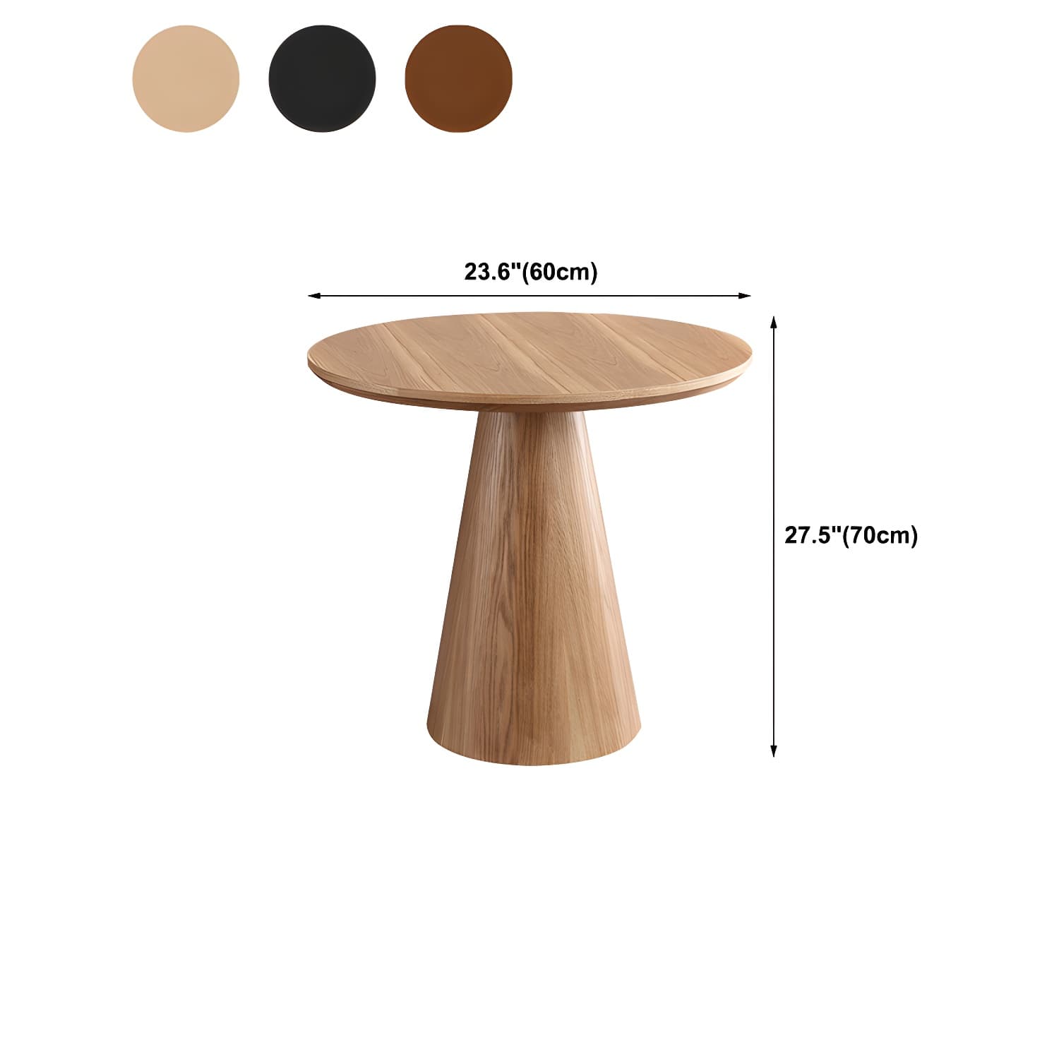 Scandinavian Pedestal Coffee Table Set Round Wooden Coffee Table for Living Room - image 15