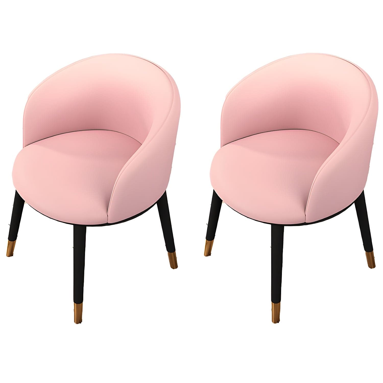 Contemporary Leather Home Arm Chair Solid Back Matte Finish Dining Chair - image 17