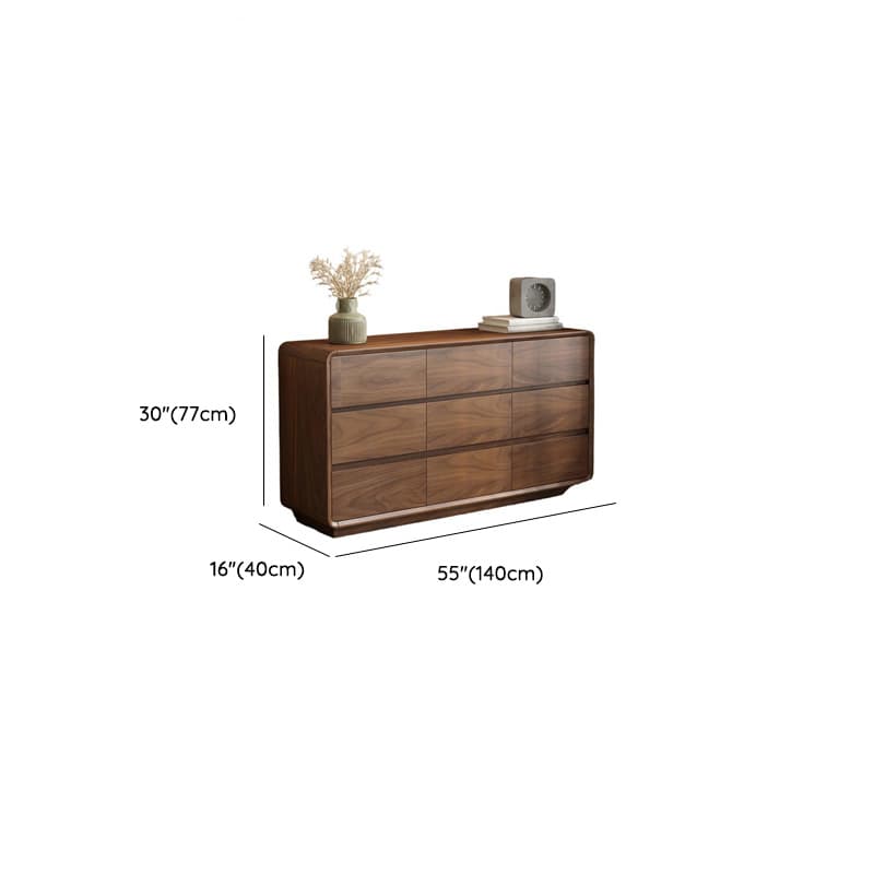 Cocoa Simplistic Natural Wood Double Dresser/Lingerie Chest with 6/9/5 Drawers in Horizontal/Vertical Orientation - image 18