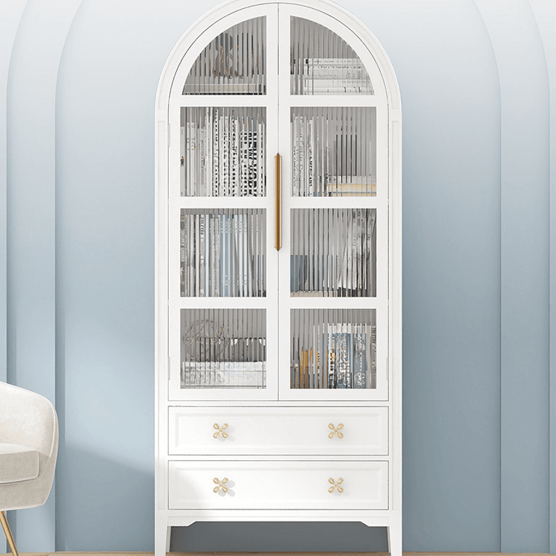 Self-supporting Grey /Azure/Peony Natural Wood Accent Cabinet with Squared Leg Drawing Room - image 4
