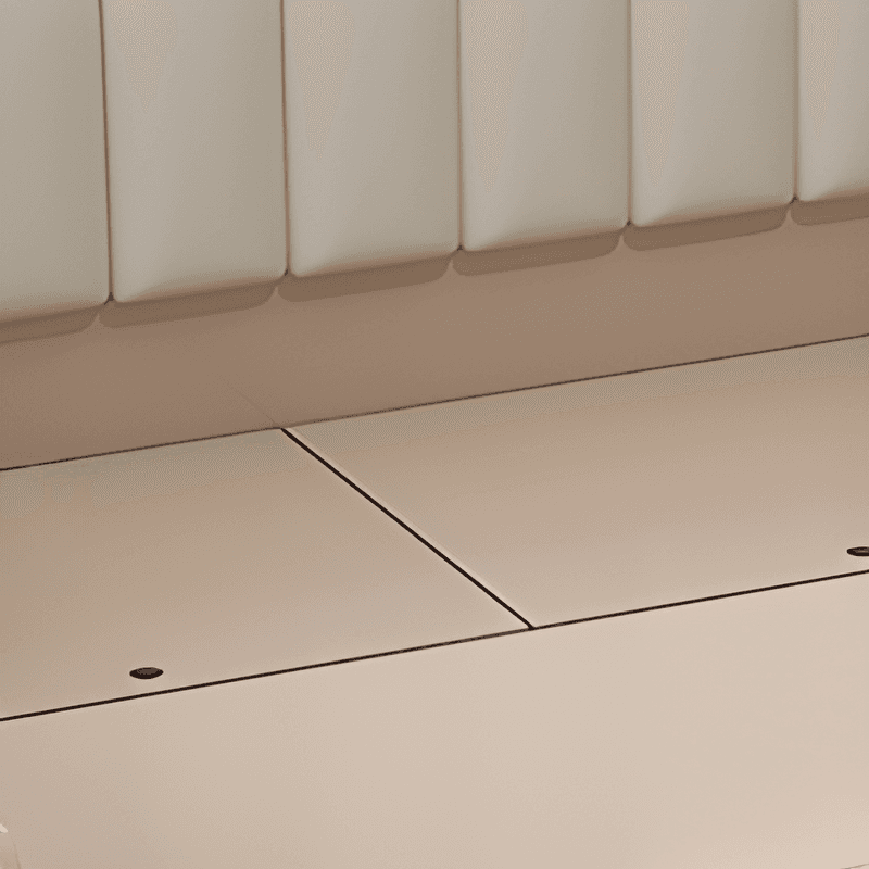 Cream Solid Color Storage Included with 3 Storage Boxes for Bedroom