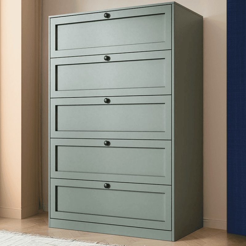 Minimalist Iron Vertical Bachelor Chest with Multiple Drawer Options