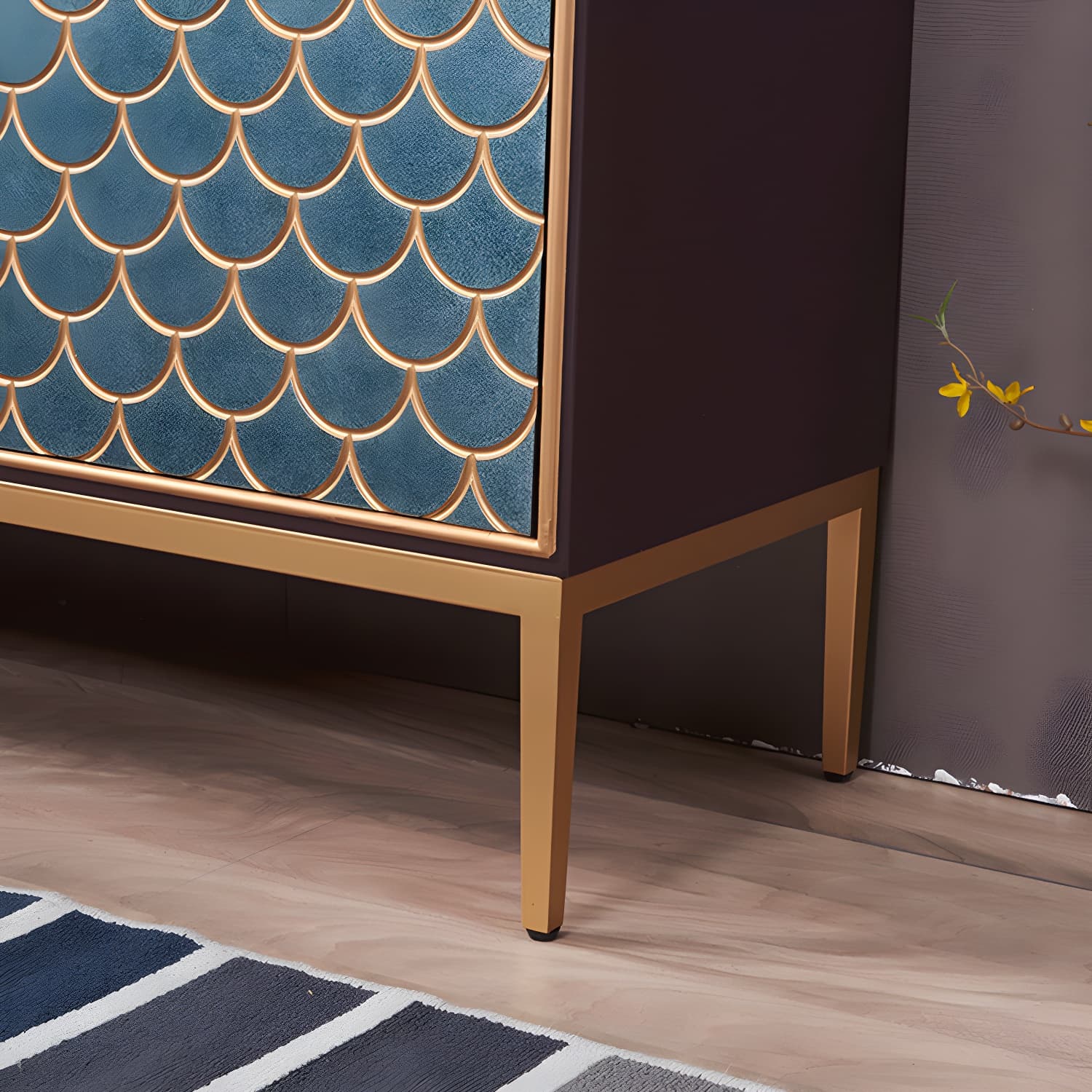 Industrial Accent Cabinet with Cup Pulls Doors and Straight Legs - image 11