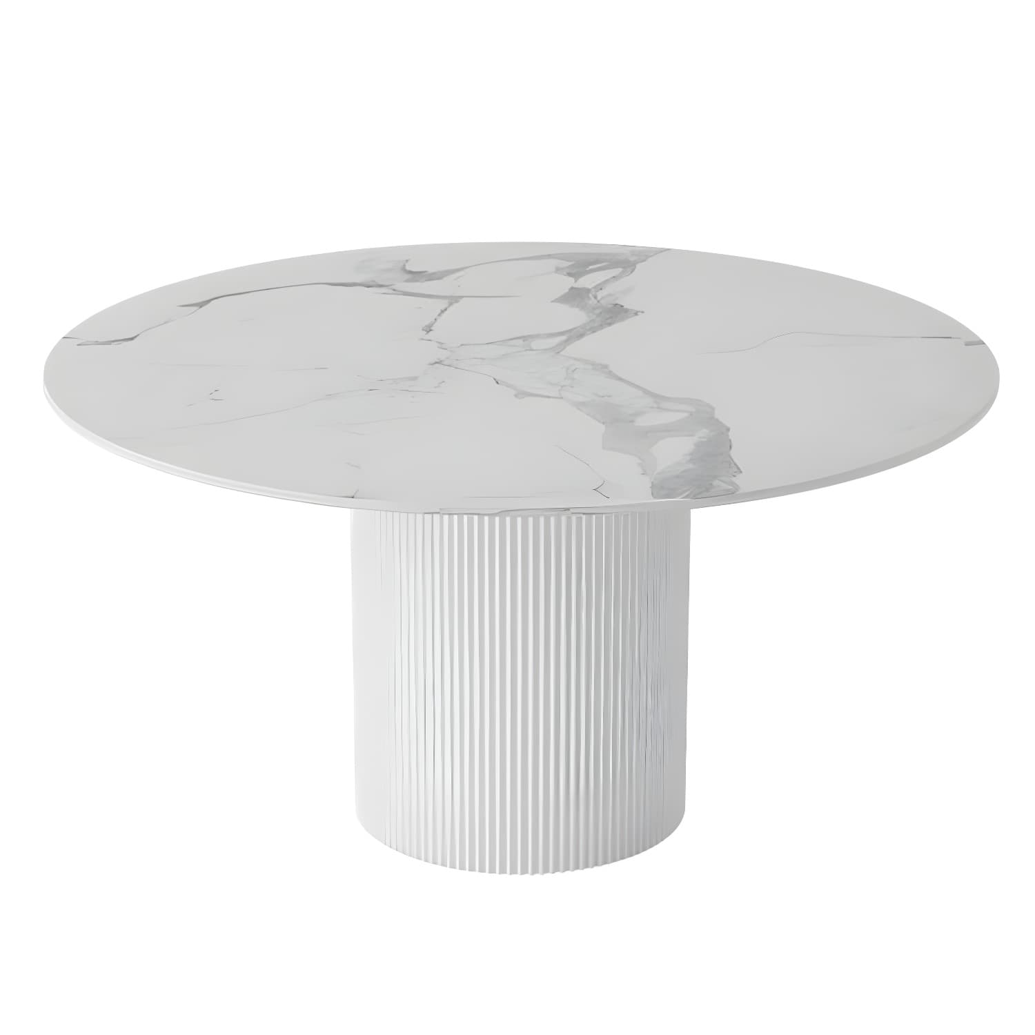 Modern 1/4/5/7 Pieces Dining Set Round Stone Dining Table for Kitchen - image 5