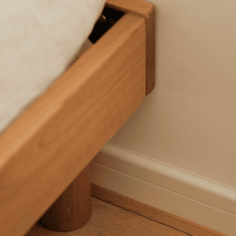 Natural Color Solid Color Tatami Bed for Bedroom - image 6