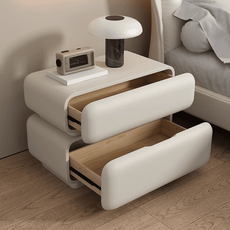 Modern Simple Style Nightstand With Drawer Organization with 2 Drawers and Pu Leather Countertop - image 11