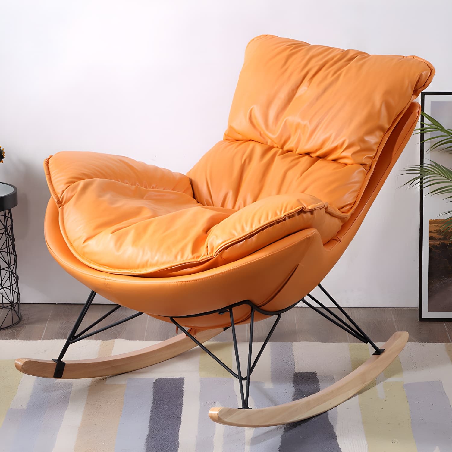Modern Style Single Rocking Chair Indoor Lazy Sofa Rocking Chair for Living - image 11