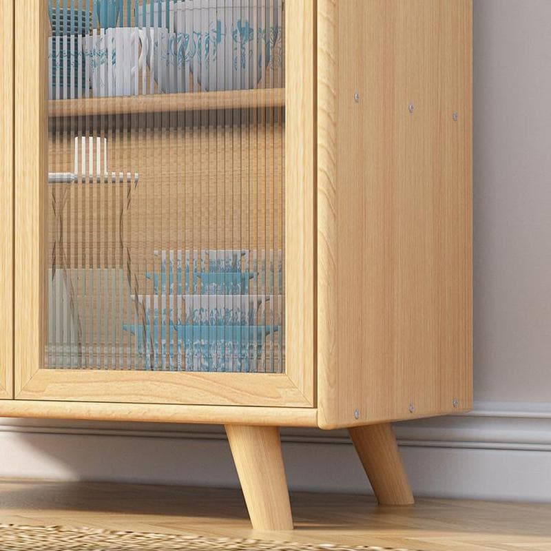 Scandinavian Style Narrow Wood Cabinet 40 cm Buffet & Sideboard Without Drawers Server - image 6