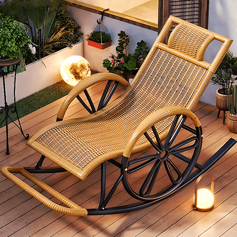 Simple Synthetic Rocking Chair with Scratch-tolerant Track Arm - image 3