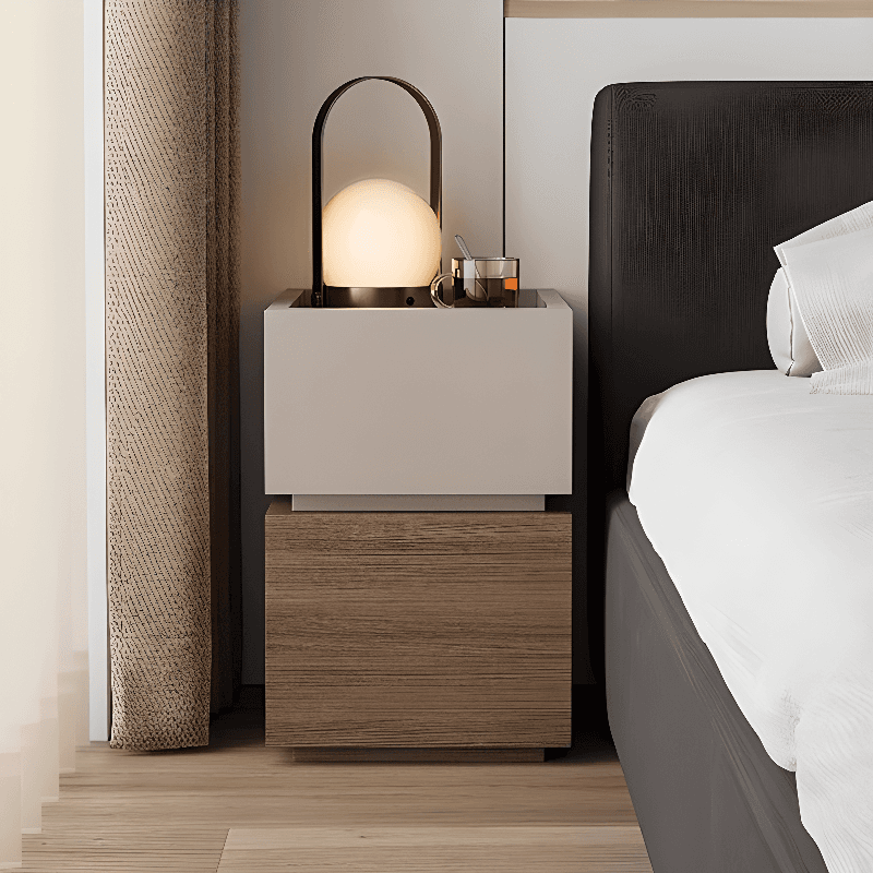 Organic Modern Nightstand With Drawer Organization featuring 2 Drawers and Particle Board Wood Countertop - image 10