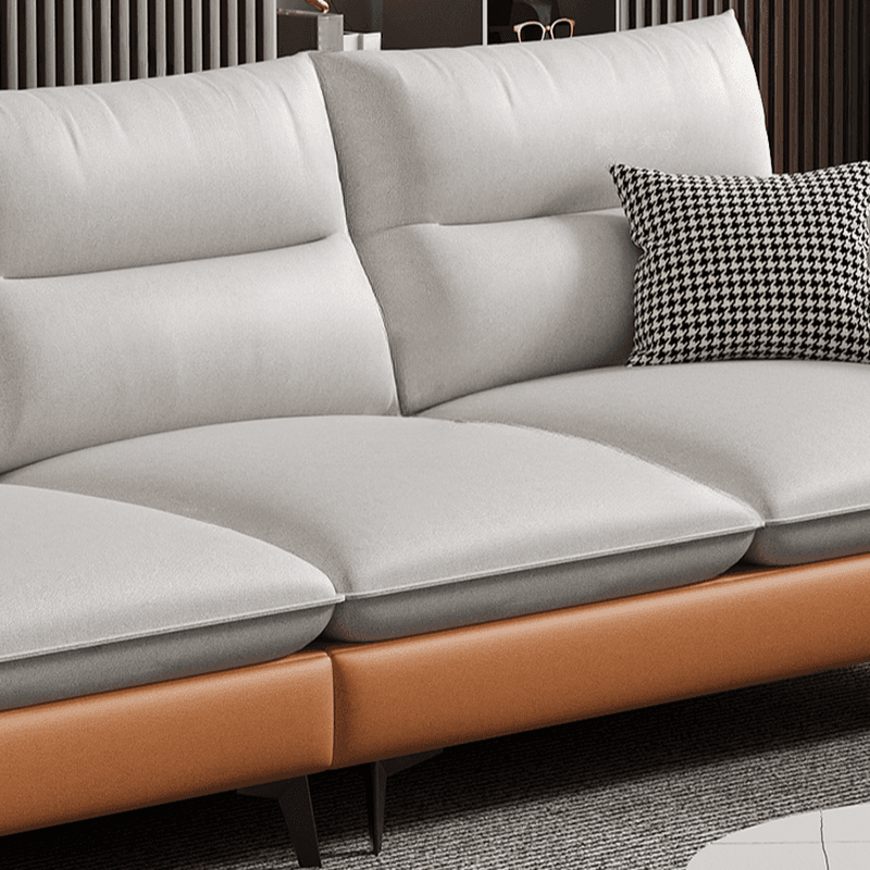 Tech ClothUpholstered Sofa Couch/Single Sofa in Chalk for Parlor with Flared Arm in a Modern Style - image 7