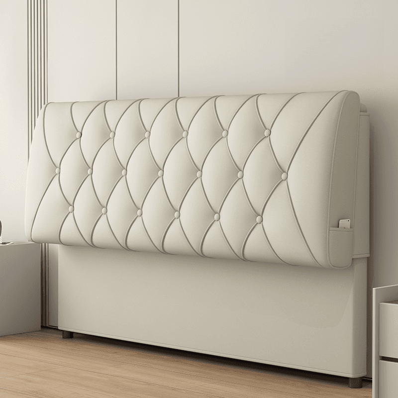King(76"W x 80"L)/Queen(60"W x 80"L)/Full(54"W x 75"L) Piled Rectangle Panel Headboard With Legs, Sponge Filling, Standard（36-55“） Height and Lumber Frame - image 4