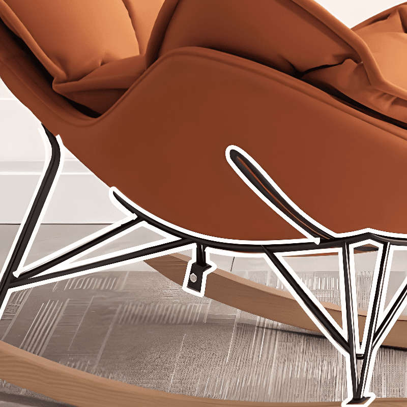 Stationary Rocking Chair with Flared Arm and Rear Support - image 11