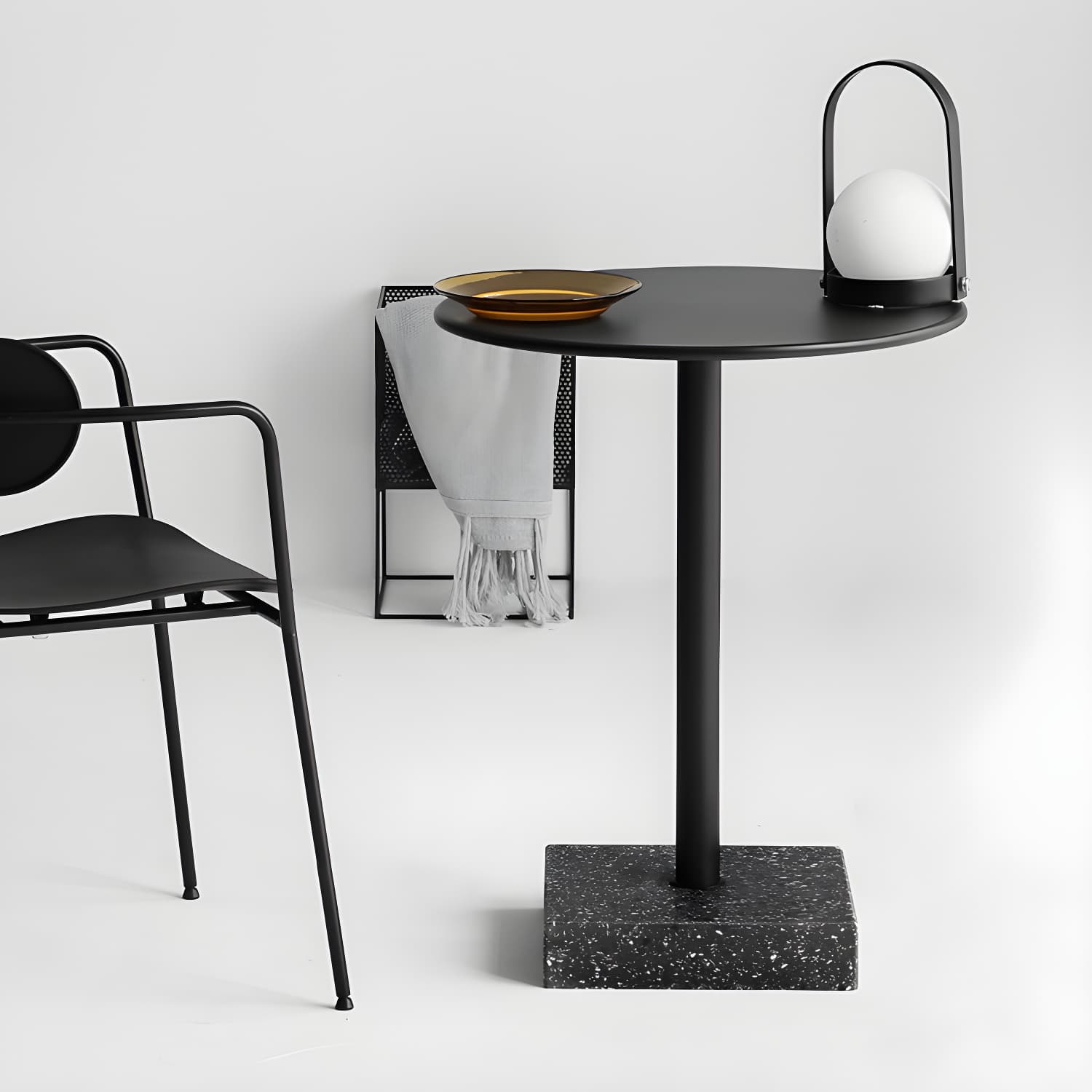 Industrial Style Dining Table Pedestal Casual Dining Site Table for Dining Room - image 17