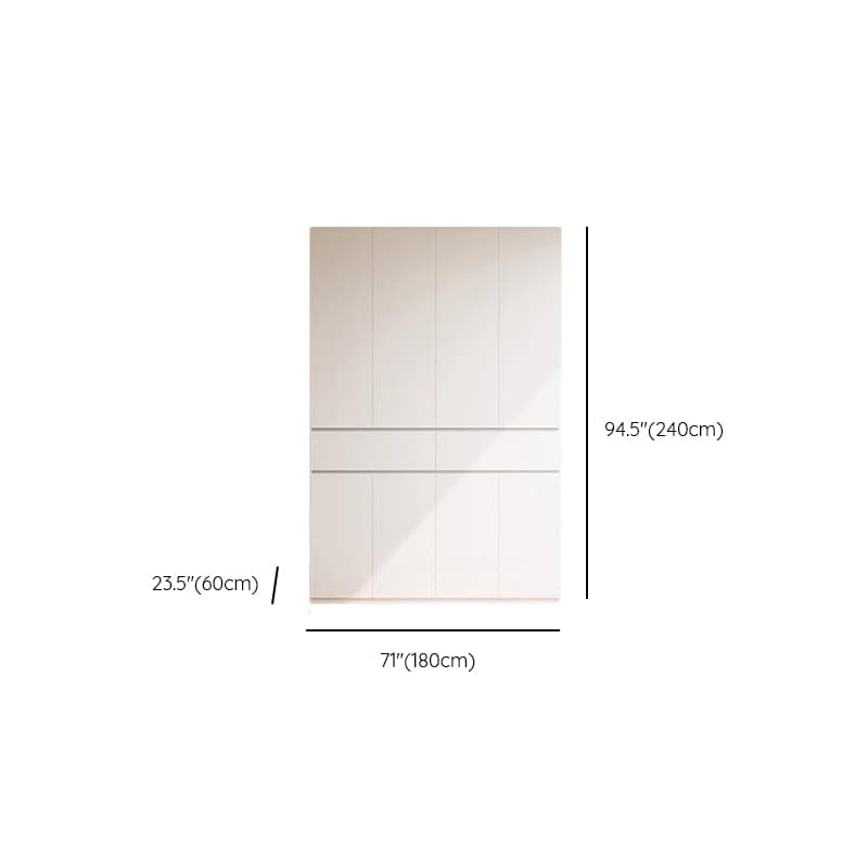Chalk Minimalist Wood Cabinet Armoire with Soft Close Drawer and Door, Interior Shelves, and Clothing Rod - image 23