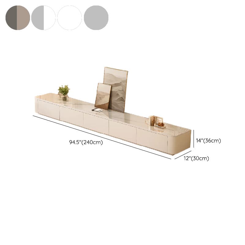 Rectangular Sintered Stone Countertop TV Stand with 3-Drawer/5 Drawers/4 Drawers and Cable Management in a Modern Simple Style - image 18