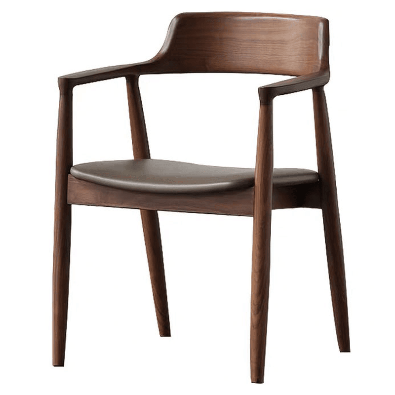 Casual Timber Sepia/Natural Finish Cushion Arm Chair with Low Back & Arms - image 8