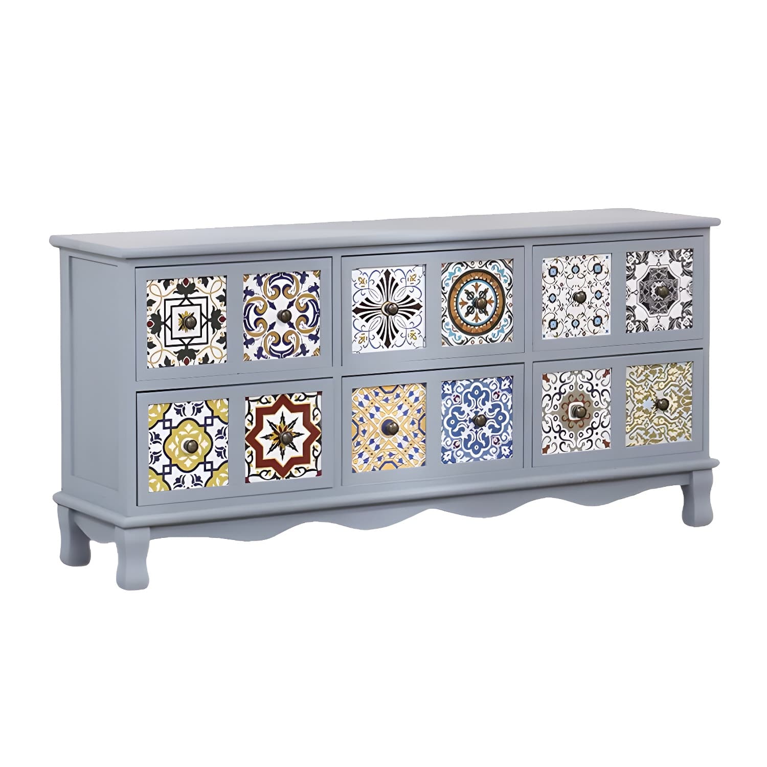 Mid-century Modern 22.83"H Solid Wood TV Media Console with Drawers - image 9