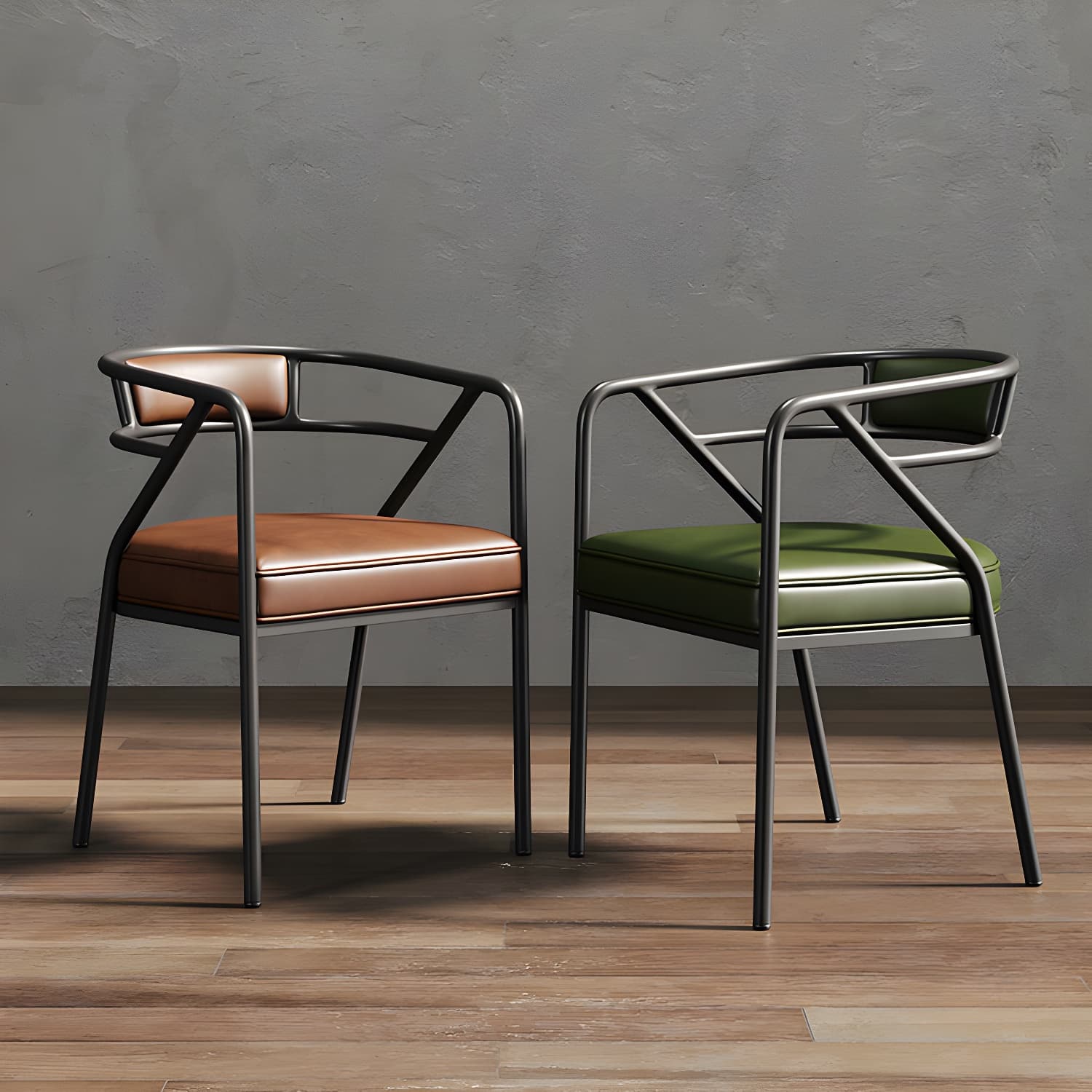 Glam Dining Chair Open Back Upholstered Dining Side Chair with Metal Legs - image 24