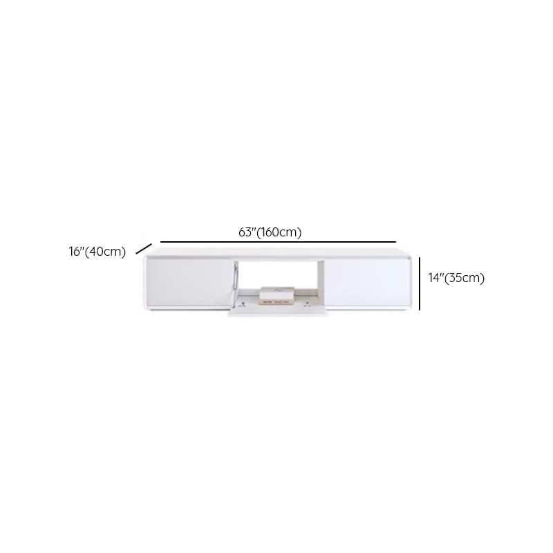 Simple White Lumber TV Stand with Cable Management & 3 Drawers/4 Drawers/6-Drawer - image 7