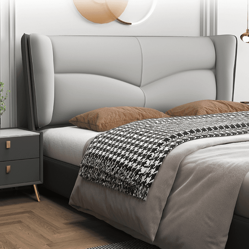 Modish Style Panel Headboard in Timber with No Distressing and Rectangle Shape for Twin XL/Full/Queen Bed, Featuring Sponge Upholstery Fill, Standard Height - image 7