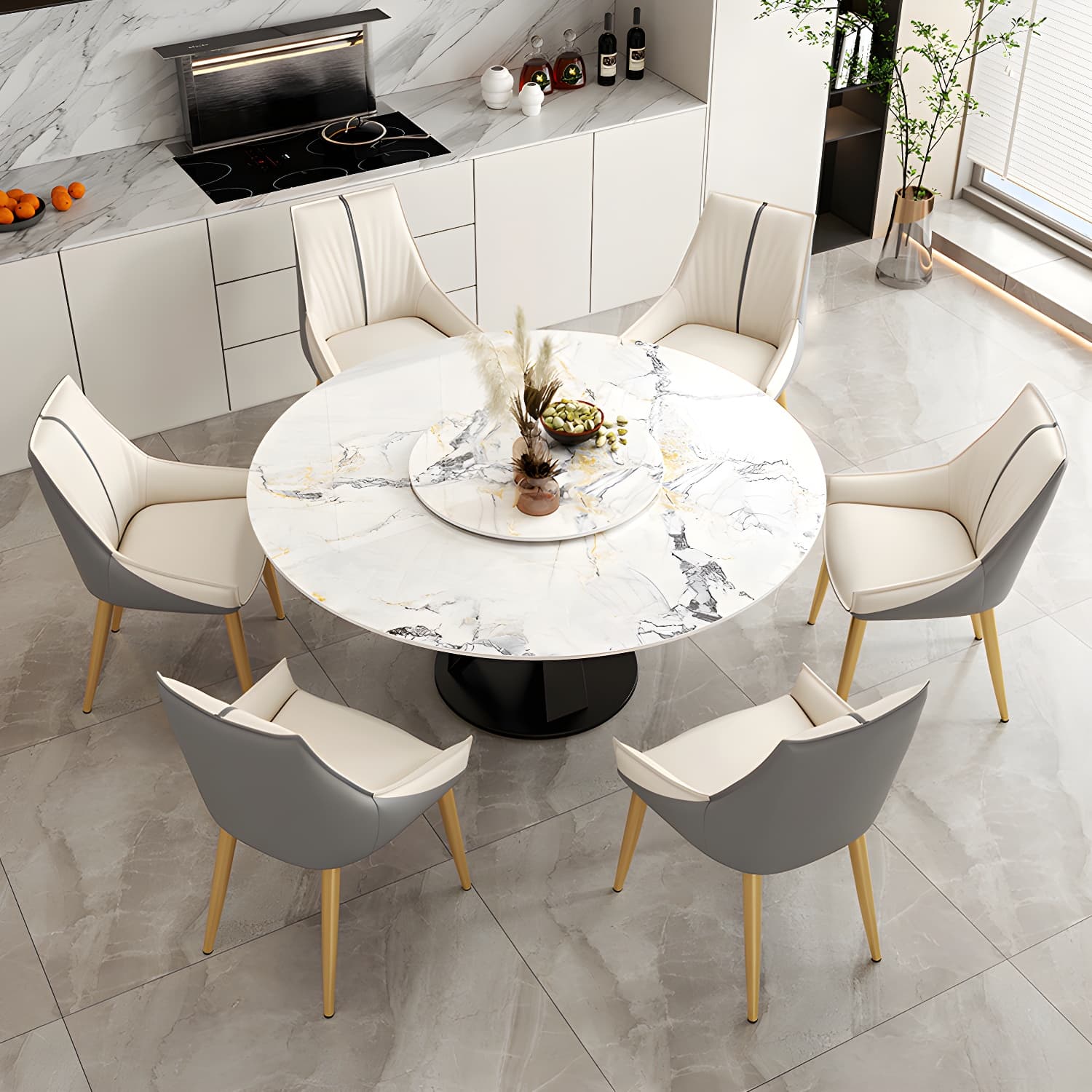 Glam Style Parsons Back Upholstered 4 Legs Home Use Dining Side Chair - image 13