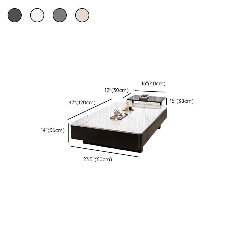 Rectangular Sledging Side Table with 2 Drawers - image 13