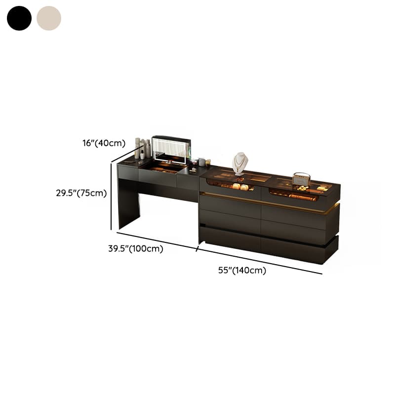 Lumber Vanity Set with Illumination Light, Scalable, Dividers, 2-in-1, Adjustable Touch and Brightness - image 17