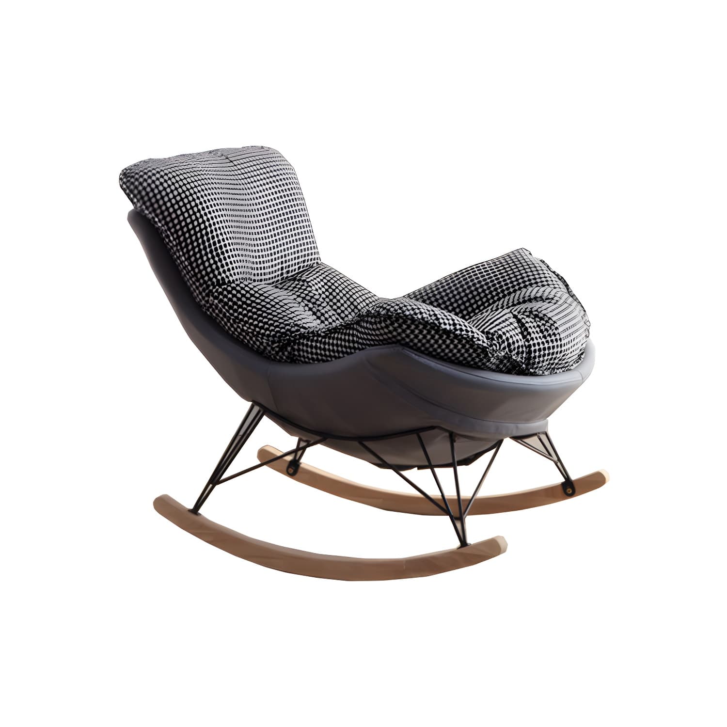 Solid Wood Rocking Chair Modern Rocker Chair with Removable Cushions - image 17