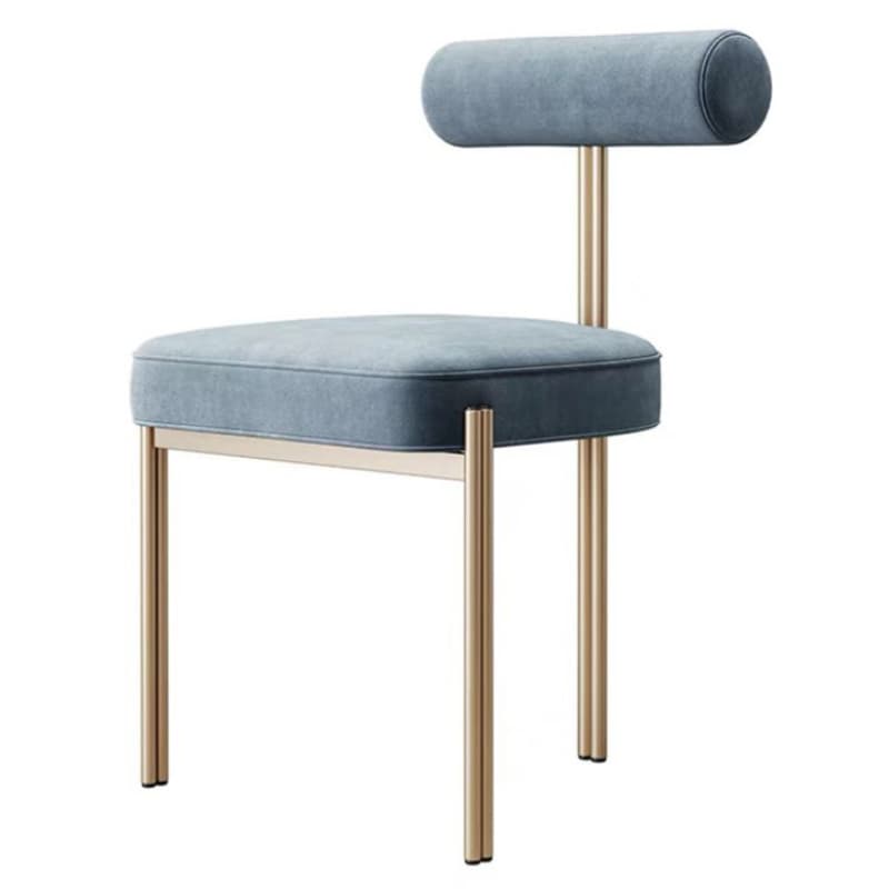 Stackable Upholstered Low-Back Side Chair with Metal Legs and Polyurethane Upholstery - image 6