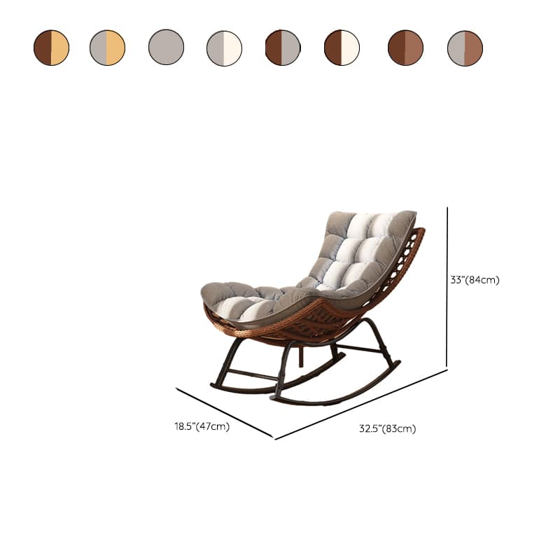 2 Piece Set/1 Piece Set Cushioned Rocking Chair with Ottoman in Resin with Rear in a Modern Simple Style - image 18