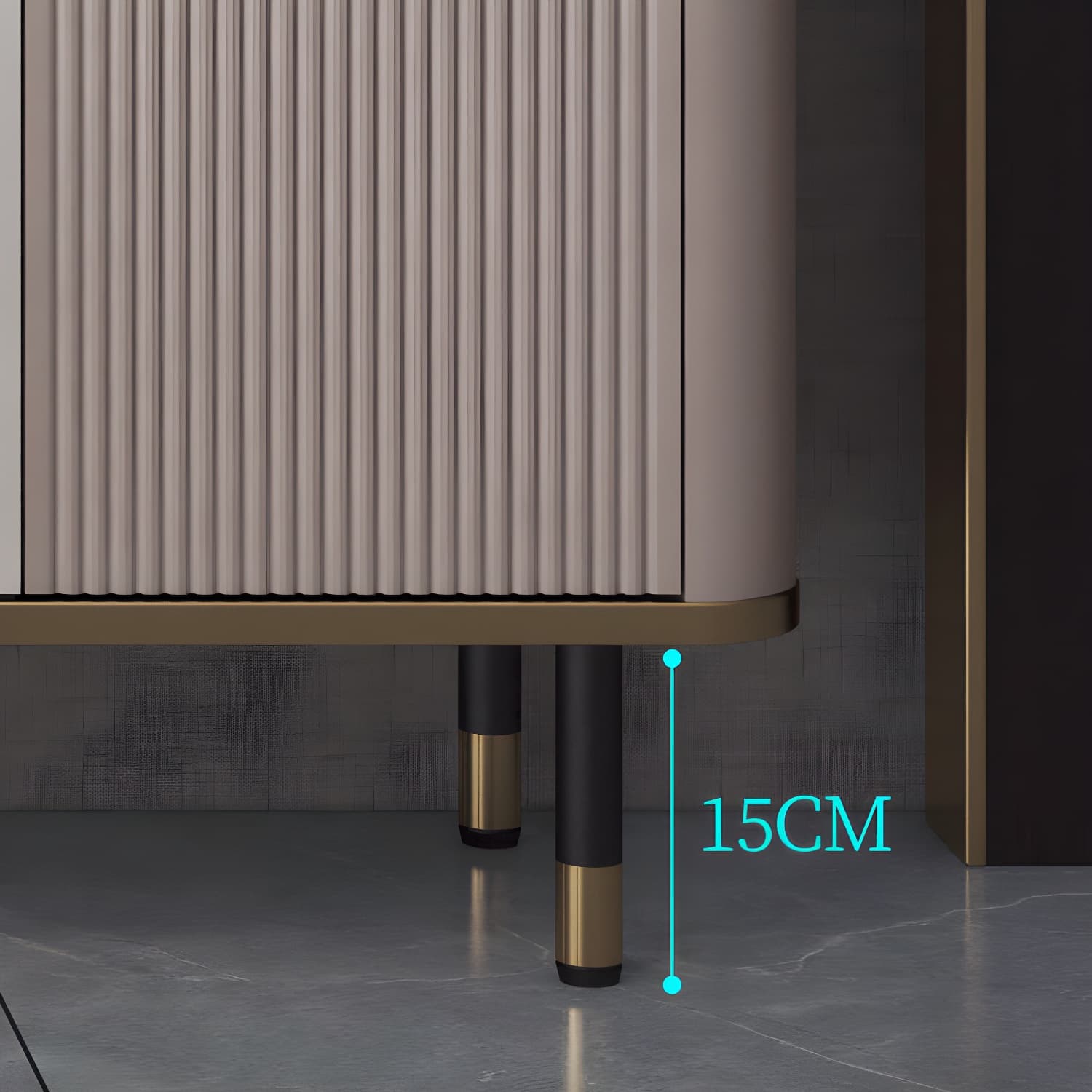 Contemporary Style Engineered Wood Buffet Stand Adjustable Shelving Credenza - image 8