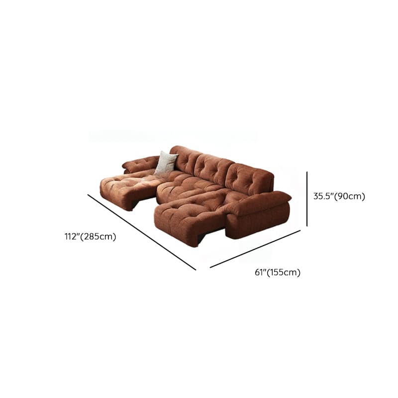 Standard/Single Sofa in Soft-pile Fabric, Amber Color with 1 Pillow - image 13