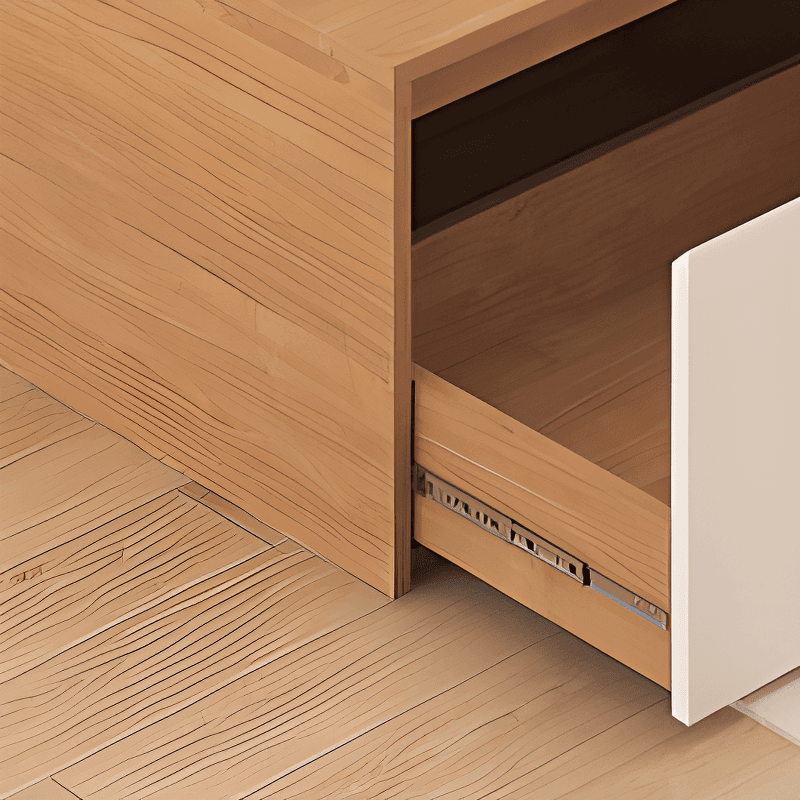 Natural Color Solid Color Storage Included with 3 Storage Boxes Reclaimed Wood Storage Drawer for Bedroom - image 5