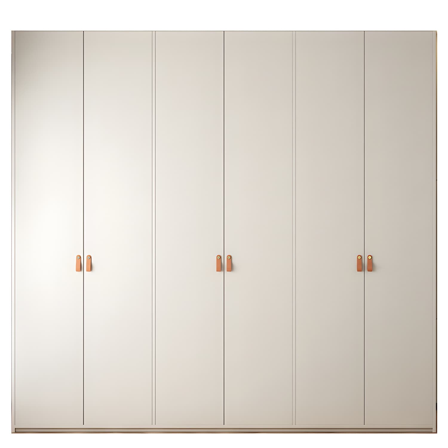 Modern White Wardrobe Cabinet Engineered Wood Wardrobe with Garment Rod - image 5