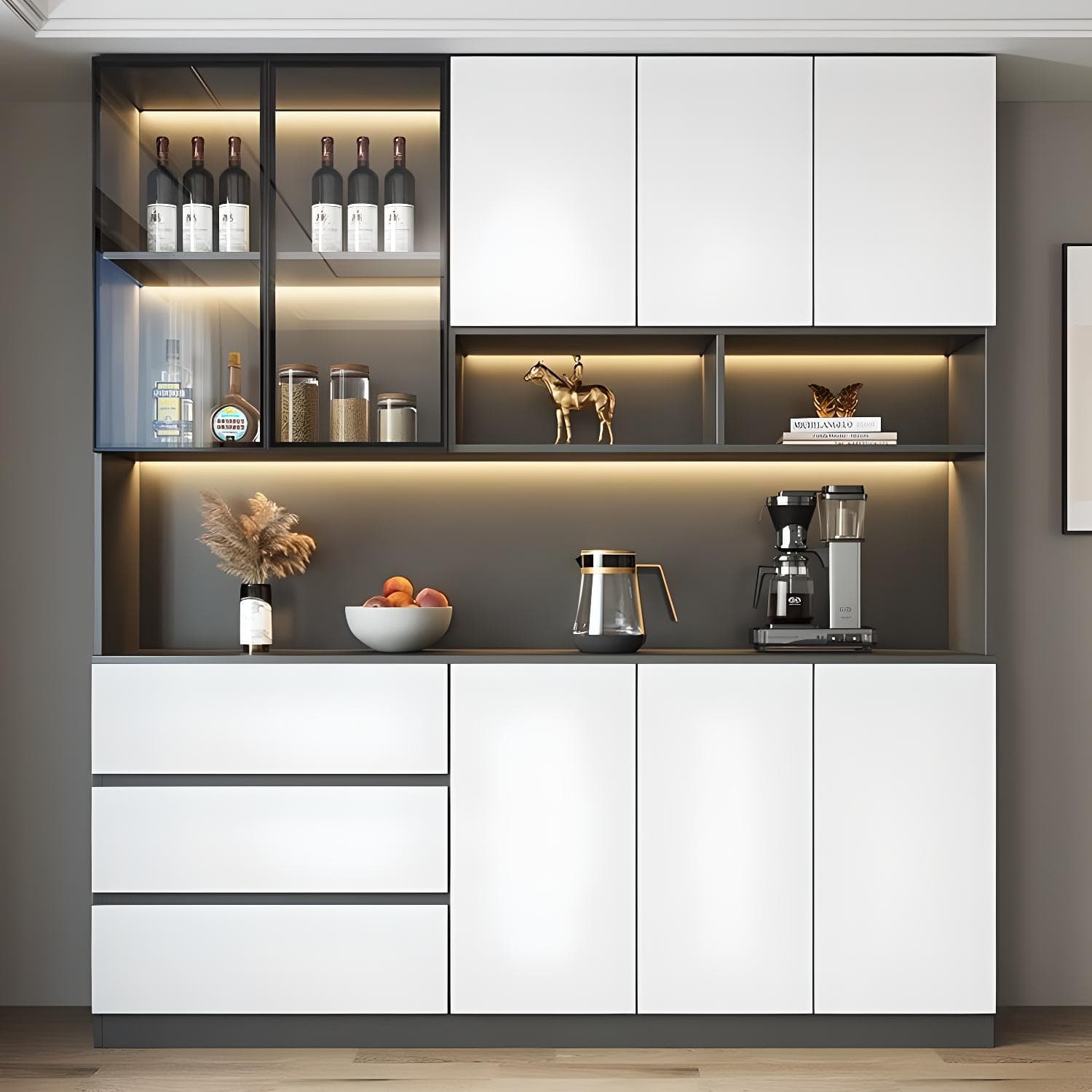 Modern Living Room Manufactured Wood Sideboard with Lighting - image 5
