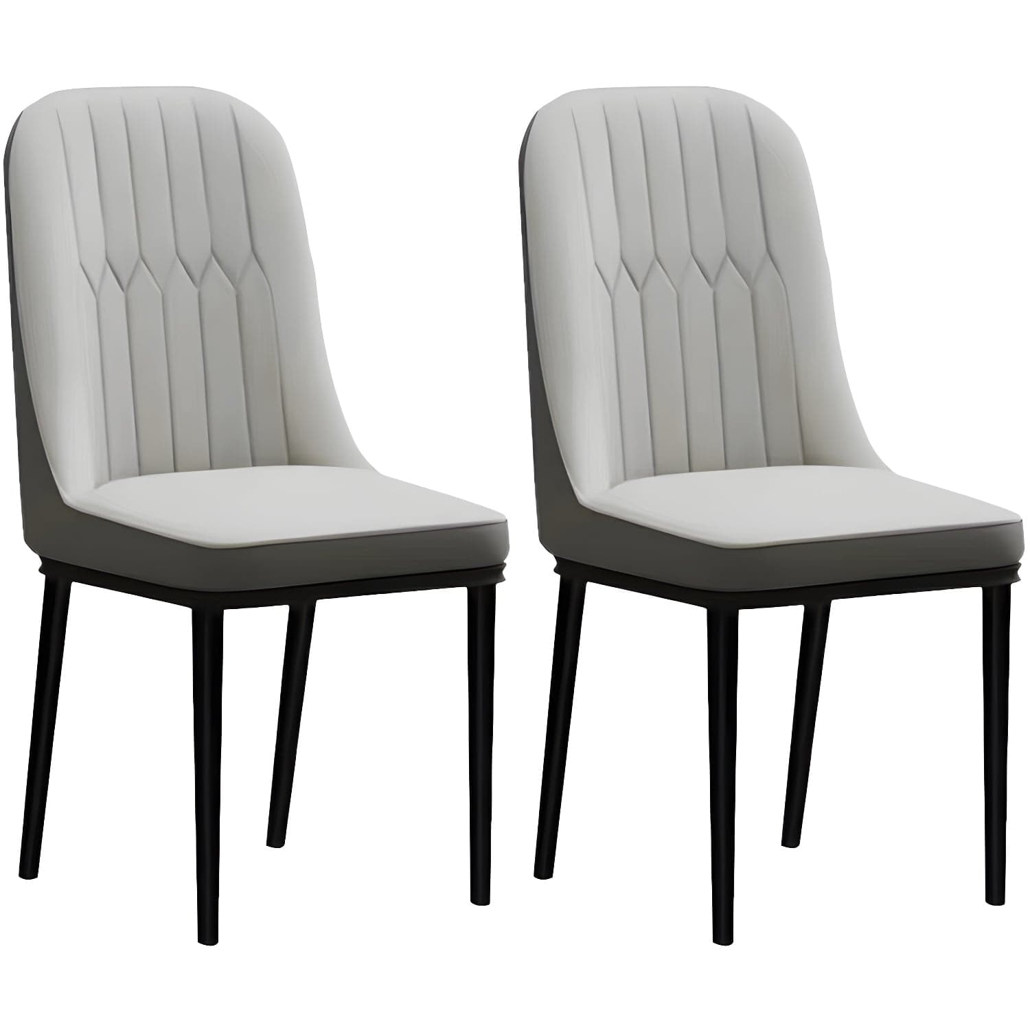 Modern Dining Room Armless Parsons Faux Leather Dining Side Chair - image 4