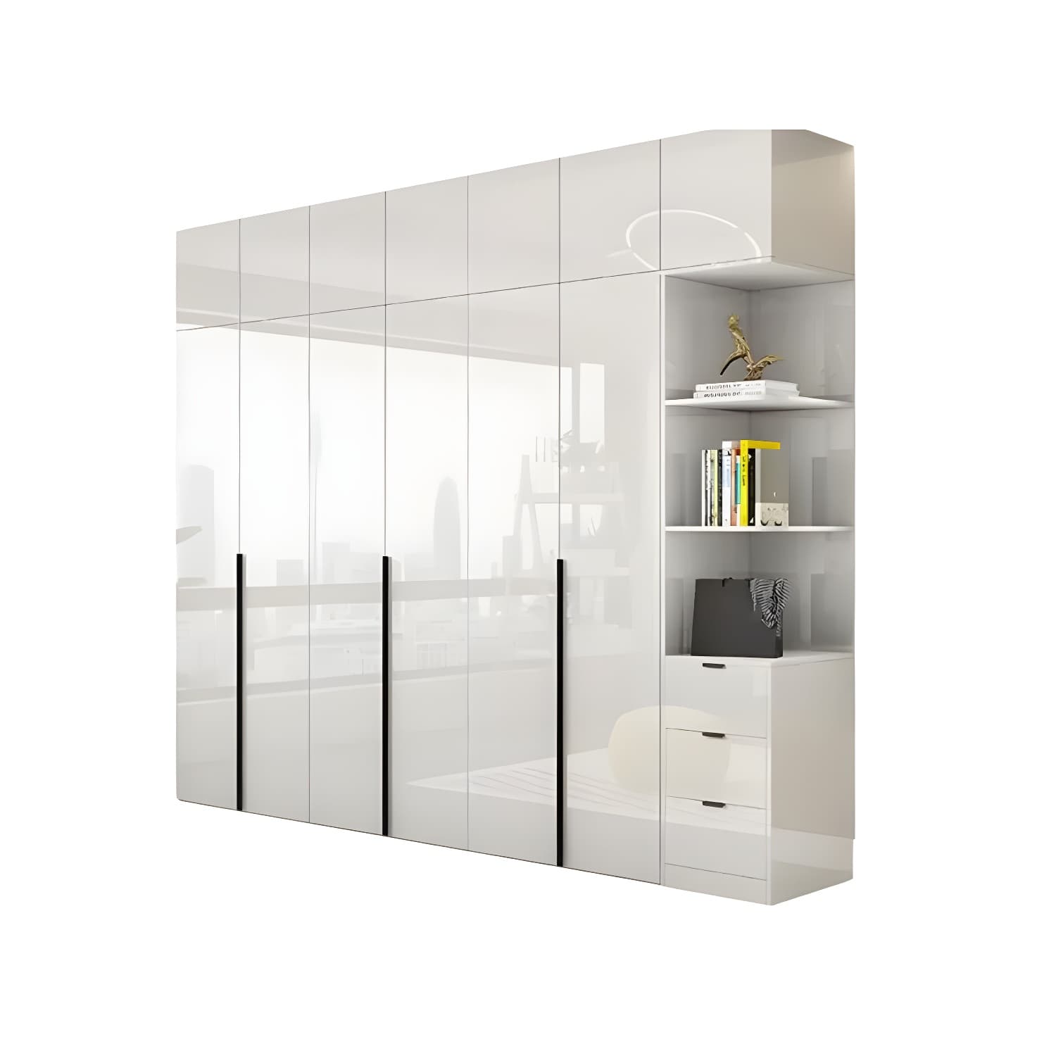 Modern Simple Style Double Door Storage Wardrobe for Bedroom - image 5
