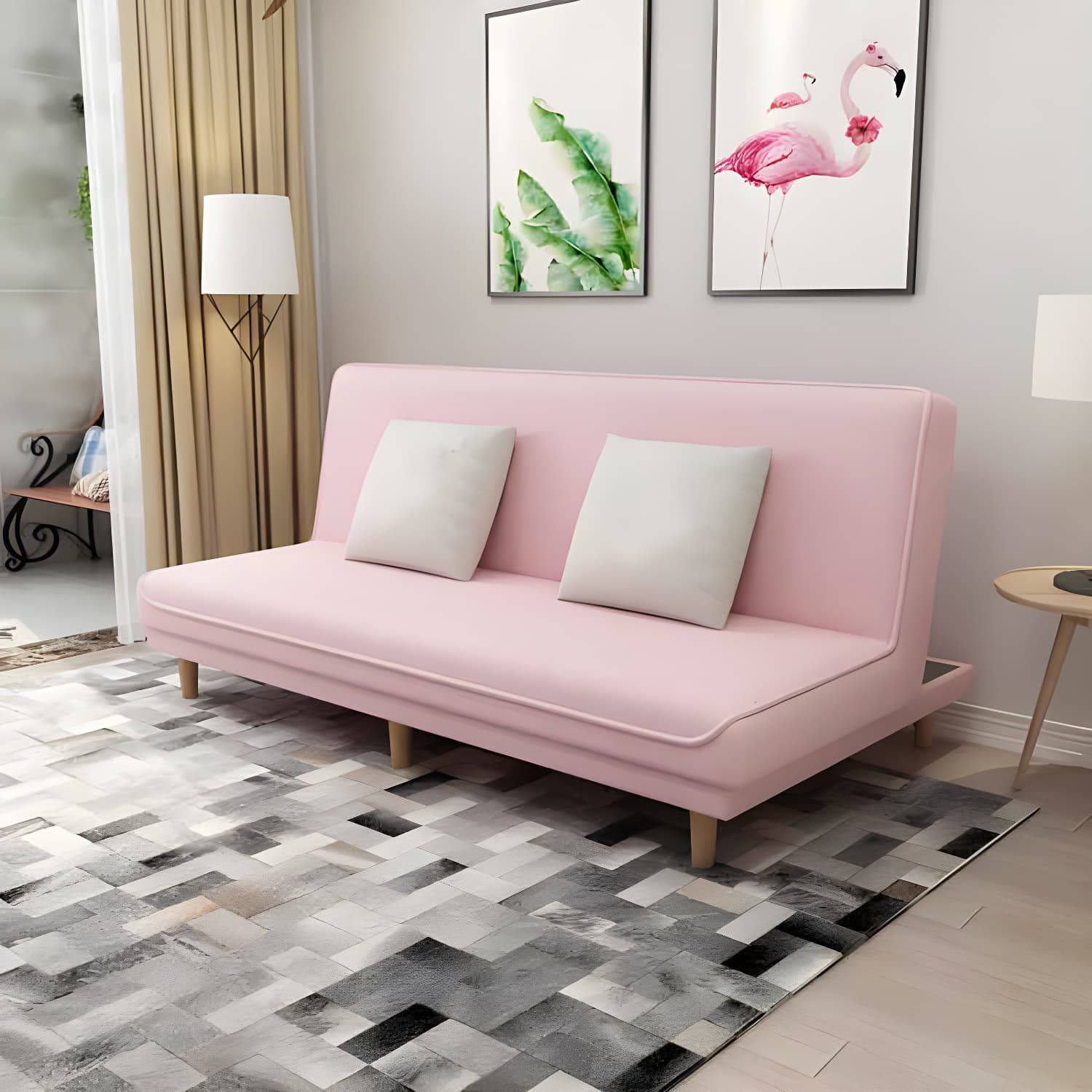 Convertible Armless Sofa 48"W Modern Sofa with Cotton Blend for Living Room - image 21