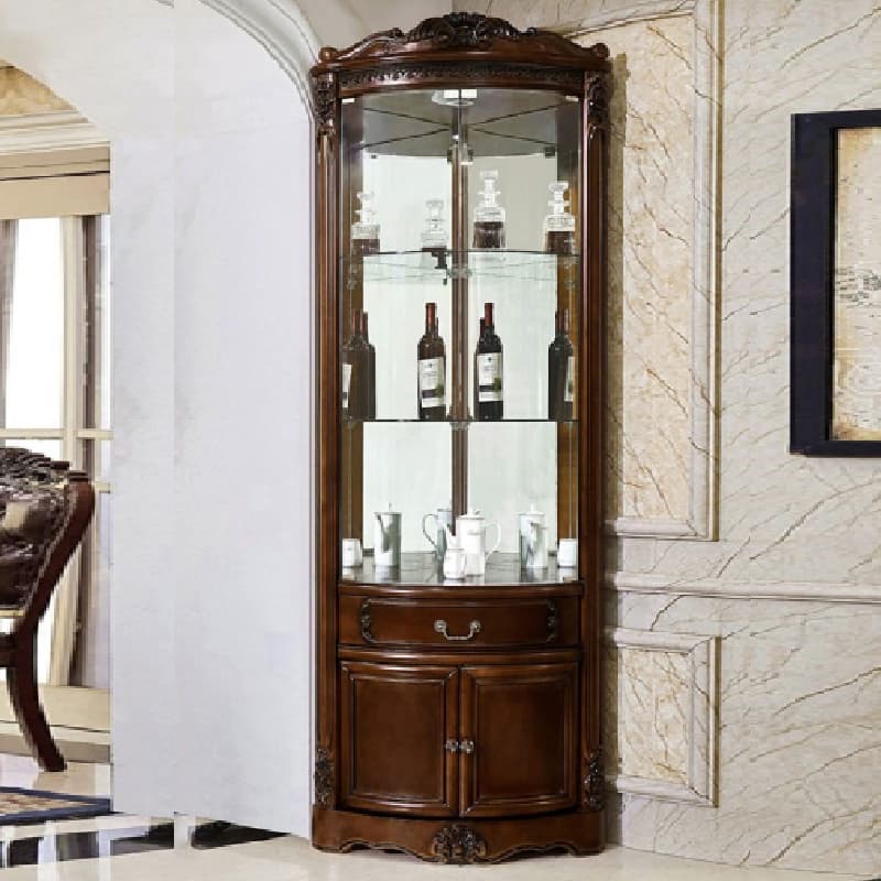 Vintage Detached Accent Cabinet with LED Lighting