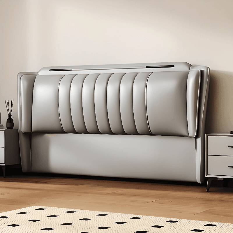 Art Deco Style Wingback Headboard in Pine Wood with No Distressing, Rectangle Shape for King/Queen/Full Bed, Featuring Sponge Upholstery and Standard Height - image 4