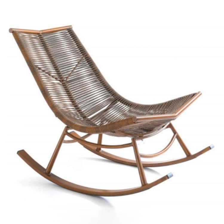 Cocoa Craftsman Wicker Front Porch Rocking Chairs with Separable Pillowcase - image 7