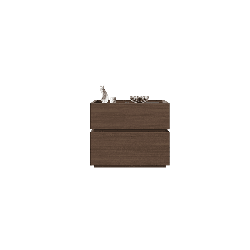 Organic Modern Nightstand With Drawer Organization Featuring 2 Drawers and Particle Board Wood Countertop - image 10
