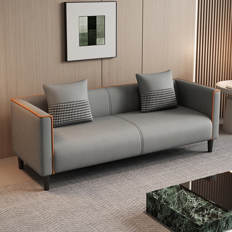 Elegant Sitting Room Sofa/Loveseat in Dove Grey, Tangerine, and Ivory with Solid and Manufactured Wood Construction - image 6
