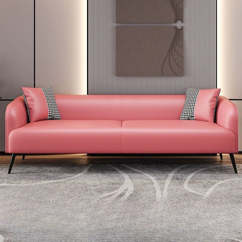 Modern Pine Wood Upholstered Three-Seater Sofa with Foam Seat in Solid Color - image 9