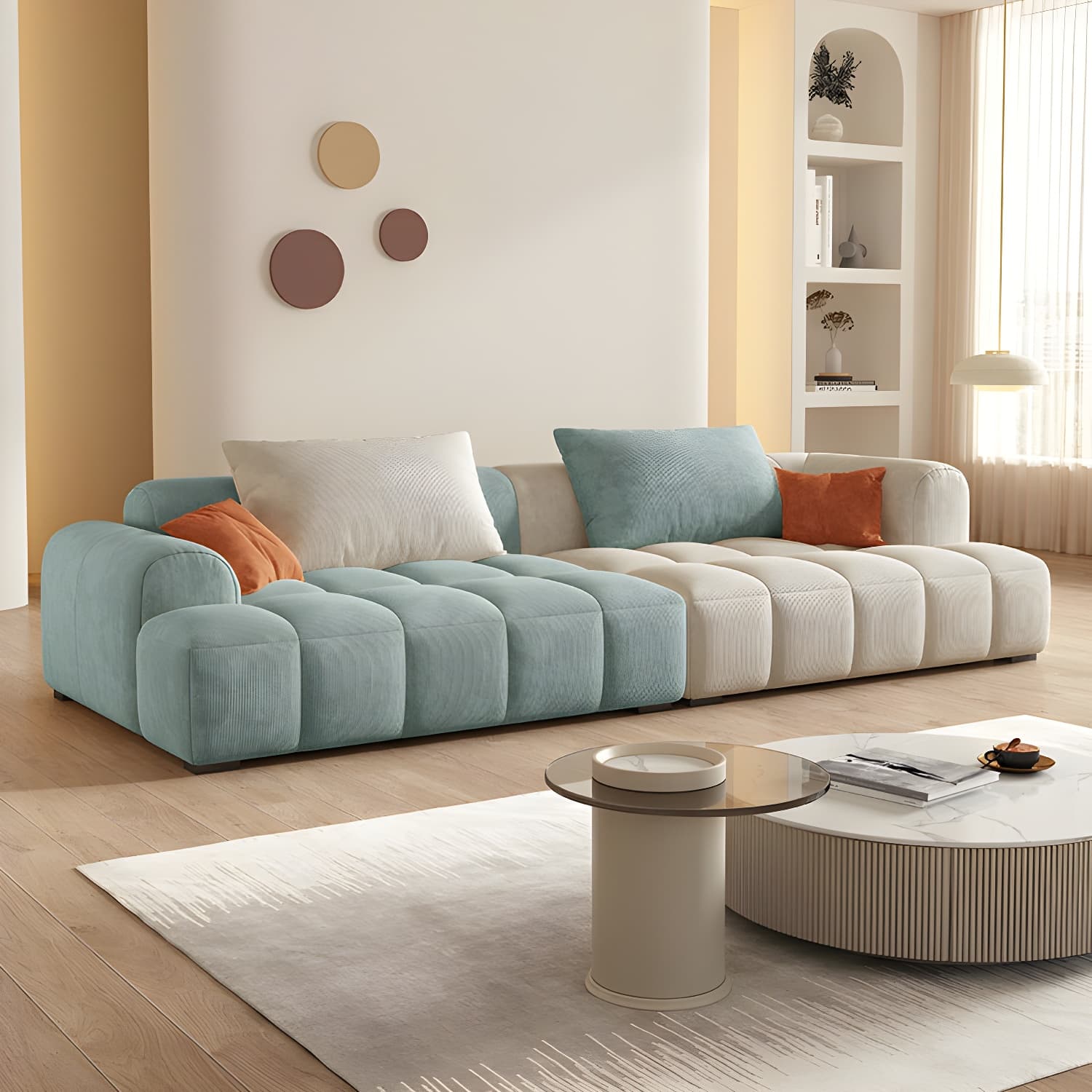 24.8" High Sofa with Tight Back Square Arm Corduroy for Apartment - image 13