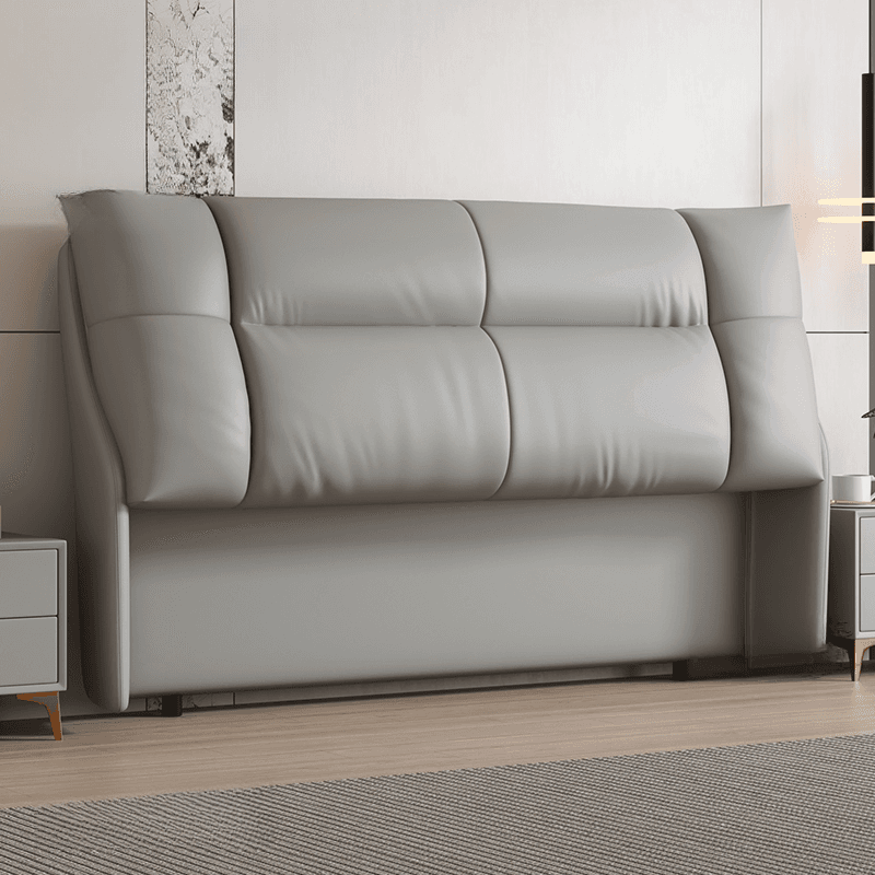 Trendy Panel Headboard in Natural Wood with No Distressing, Rectangle Shape for King/Queen/Full Bed, Cotton Upholstery Fill, Standard Height - image 4