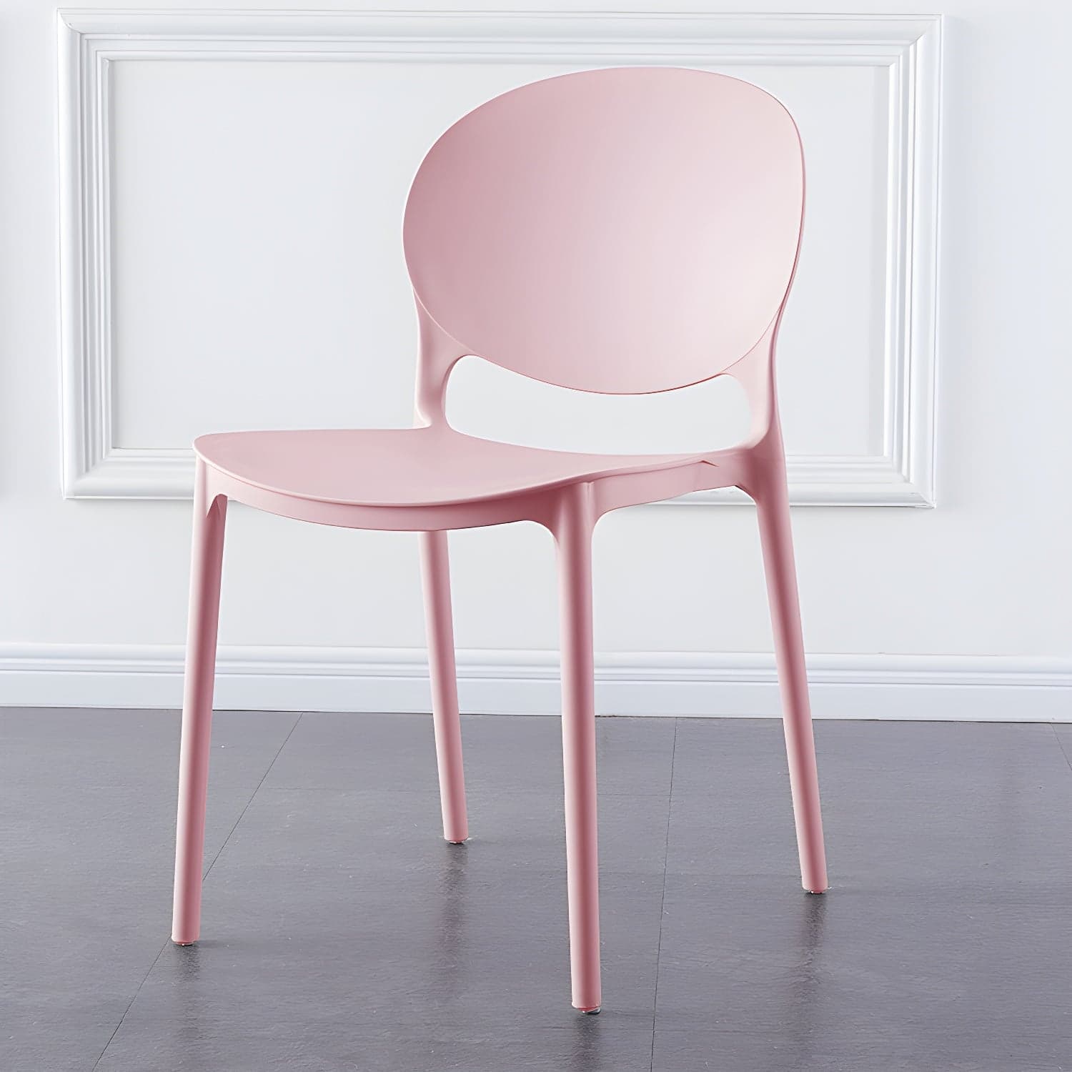 Scandinavian Plastic Dining Side Chair Open Back Matte Finish Dining Chair - image 19