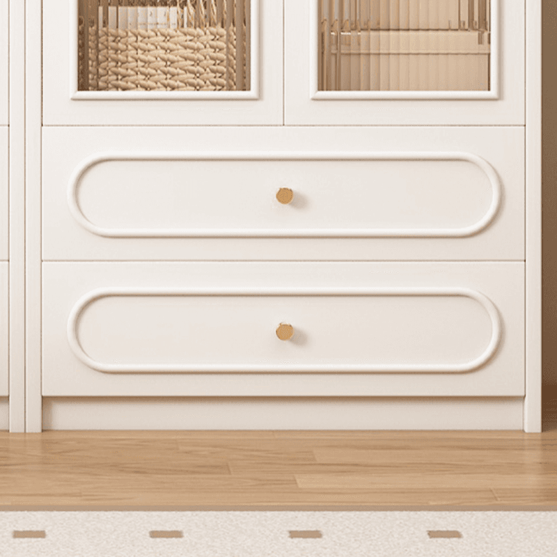 Detached Scratch-immune Accent Cabinet with Glazed Door, Adjustable Shelf, Cabinet Knobs, Soft Close Drawer, and Stain Resistant Finish - image 11