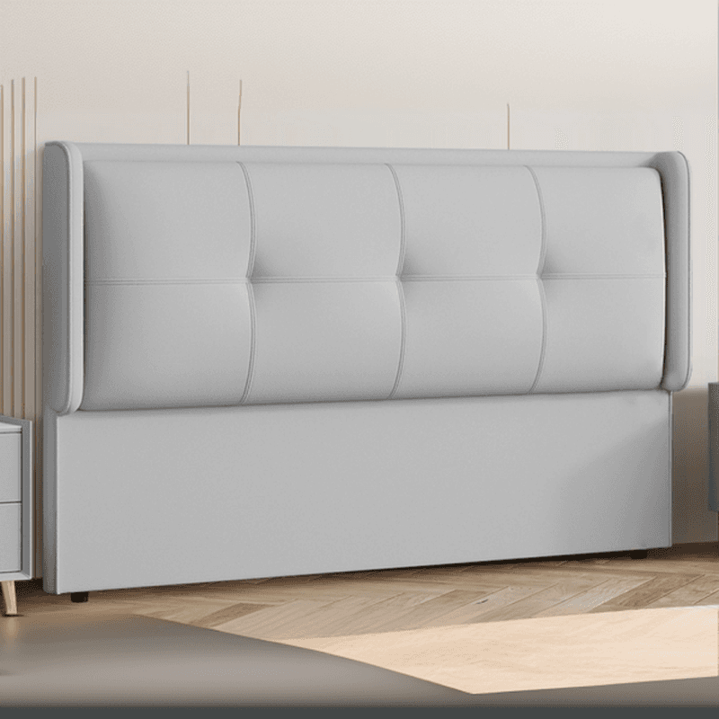 Simplistic Style Wingback Headboard with No Distressing, Piled Tufted Rectangular Shape for King/Queen/Full Bed, Featuring Sponge Upholstery and Standard Height - image 4